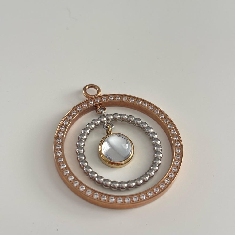 Rose Gold and Silver Pendant Necklace